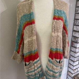 BDG Multicolor Open-Front Cardigan
